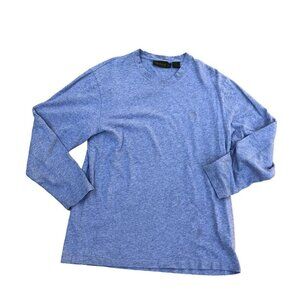 Vintage TIMBERLAND V Neck Shirt Men's MEDIUM Long Sleeve Grey Crew Neck​​​